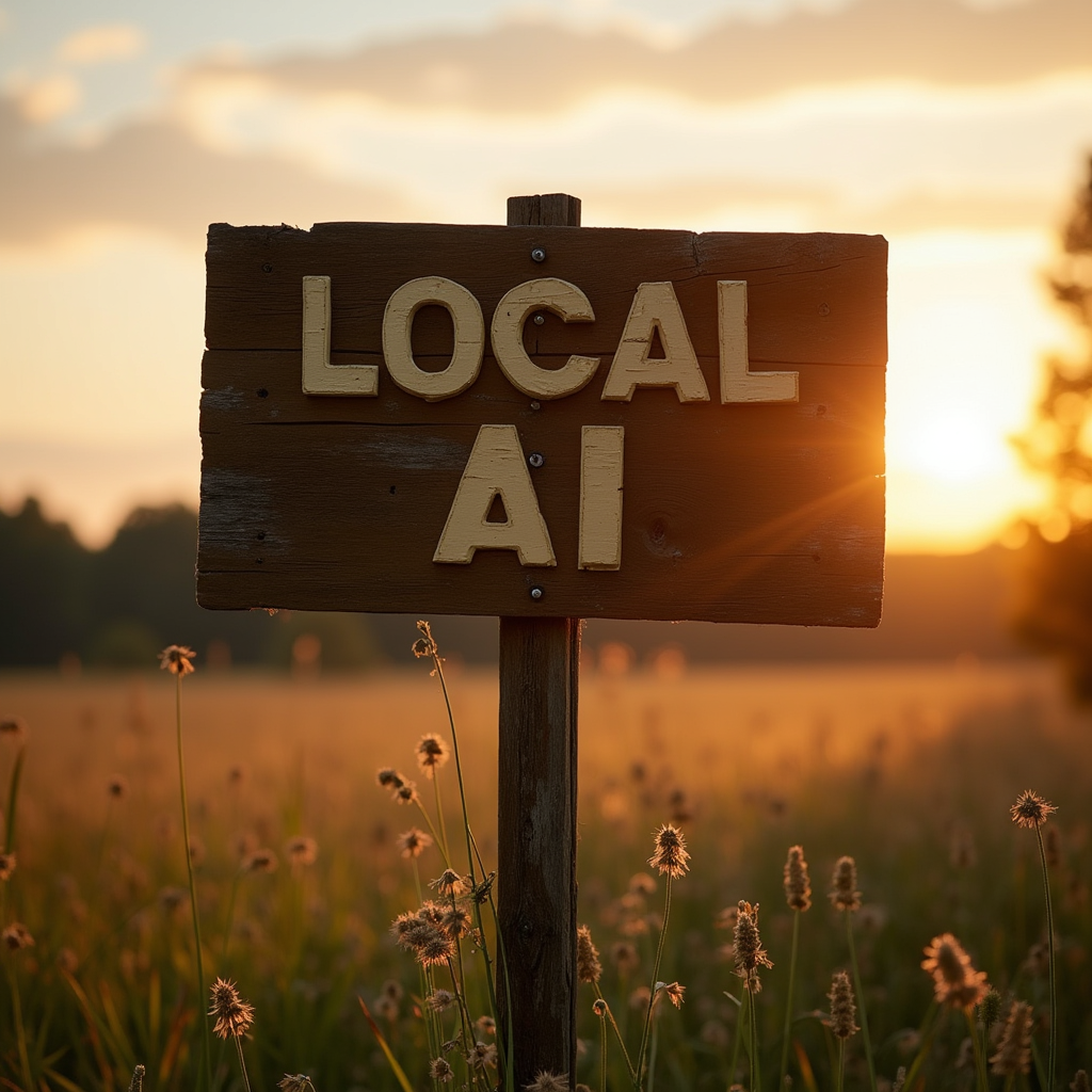 Flux dev LOCAL AI sign